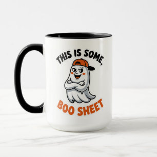 This Is Boo Sheet Ghost Groovy Halloween Costume Mug