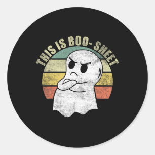 This Is Boo-sheet Ghost Halloween Costume For Wome Classic Round Sticker