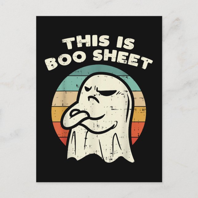 This Is Boo Sheet Ghost  Postcard (Front)