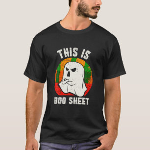 This Is Boo Sheet Ghost Retro Funny Halloween Men T-Shirt