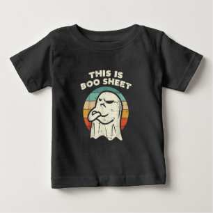 This is Boo Sheet Ghost Retro Halloween Costume Baby T-Shirt
