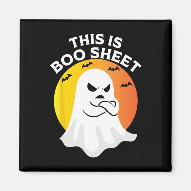 This Is Boo Sheet Ghost Retro Halloween Costume  Magnet (Front)