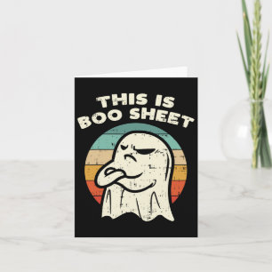 This Is Boo Sheet Ghost Retro Halloween Costume Me Card