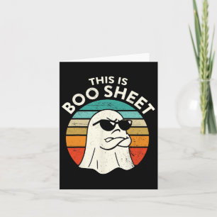 This Is Boo Sheet Ghost Retro Halloween Costume Me Card