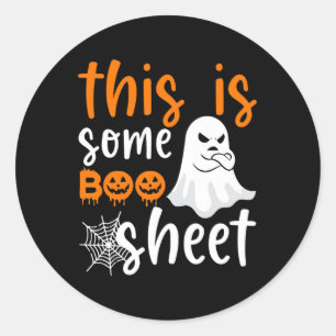 This Is Boo Sheet Ghost Retro Halloween Costume Me Classic Round Sticker