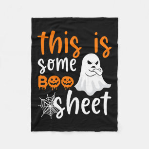This Is Boo Sheet Ghost Retro Halloween Costume Me Fleece Blanket