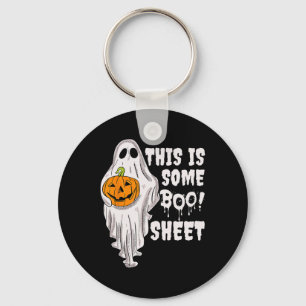 This Is Boo Sheet Ghost Retro Halloween Costume Me Key Ring