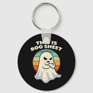 This Is Boo Sheet Ghost Retro Halloween Costume Me Key Ring
