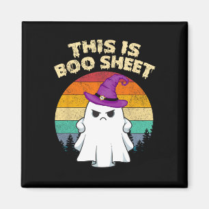 This Is Boo Sheet Ghost Retro Halloween Costume Me Magnet
