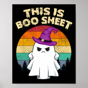 This Is Boo Sheet Ghost Retro Halloween Costume Me Poster