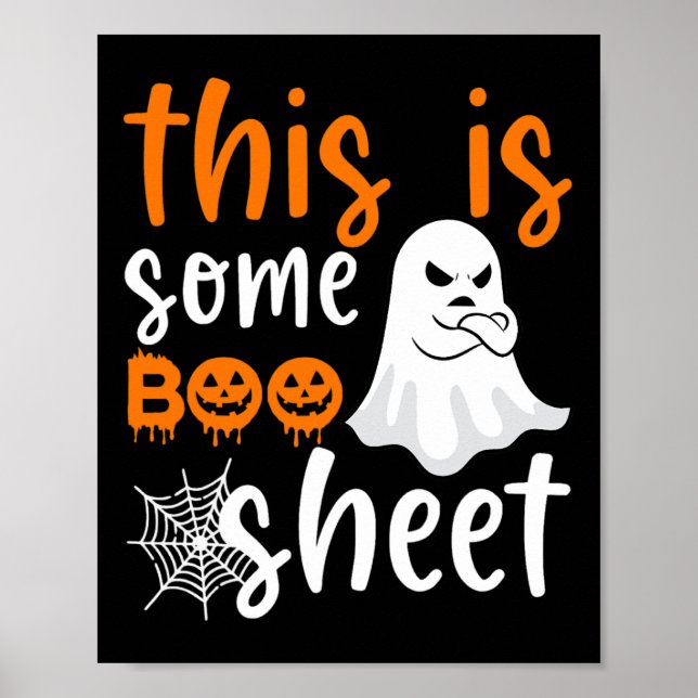 This Is Boo Sheet Ghost Retro Halloween Costume Me Poster (Front)