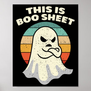 This Is Boo Sheet Ghost Retro Halloween Costume Me Poster