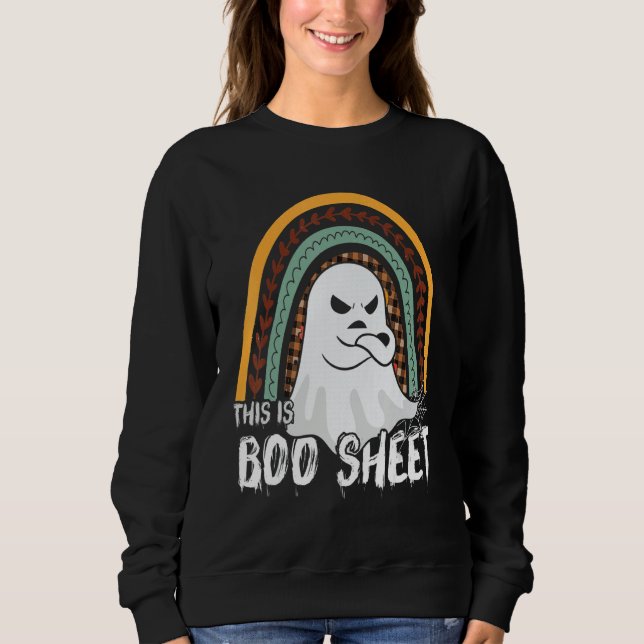 This is boo sheet ghost retro halloween costume me sweatshirt (Front)