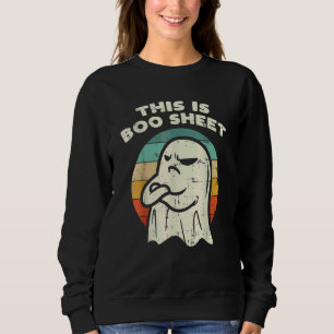 This Is Boo Sheet Ghost Retro Halloween Costume Me Sweatshirt