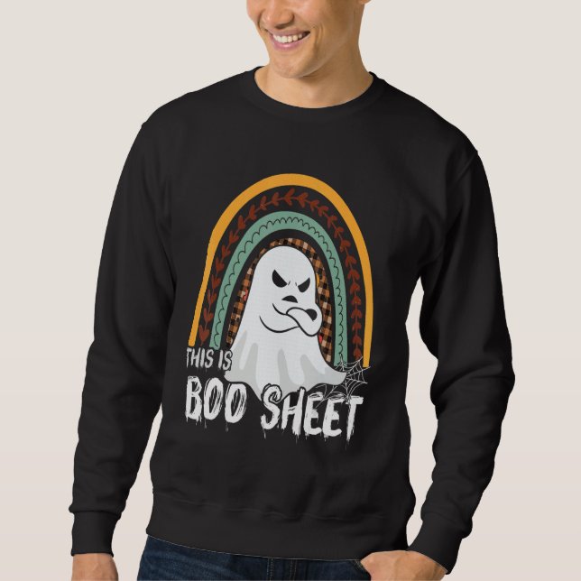 This is boo sheet ghost retro halloween costume me sweatshirt (Front)