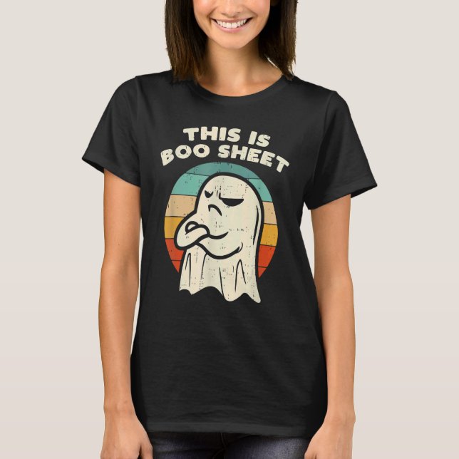 THIS IS BOO SHEET Ghost Retro Halloween Costume Me T-Shirt (Front)