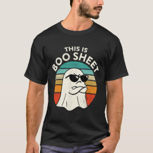 This Is Boo Sheet Ghost Retro Halloween Costume Me T-Shirt