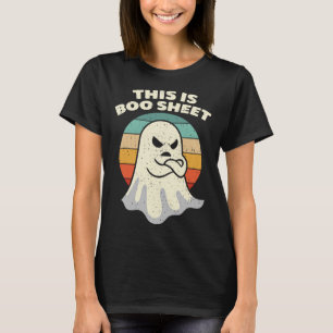 This Is Boo Sheet Ghost Retro Halloween Costume Me T-Shirt