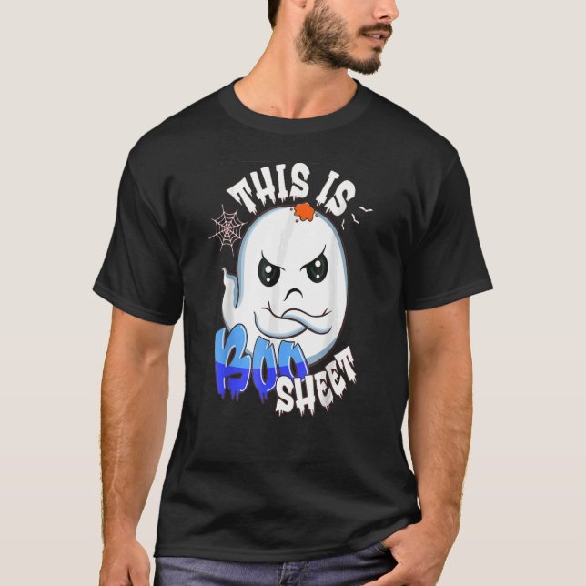 This Is Boo Sheet Ghost Retro Halloween Costume Me T-Shirt (Front)