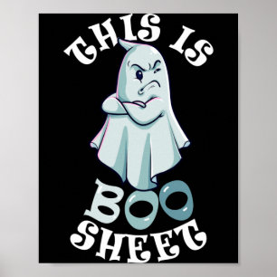 This Is Boo Sheet Ghost Retro Halloween Costume Poster