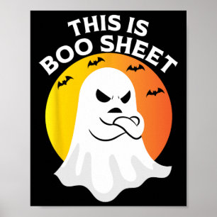 This Is Boo Sheet Ghost Retro Halloween Costume  Poster