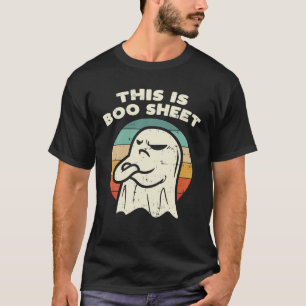 This Is Boo Sheet Ghost Retro Halloween Costume T-Shirt