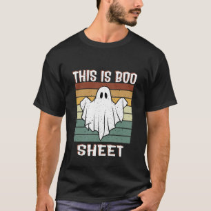 This Is Boo Sheet Ghost Retro Halloween Costume  T-Shirt