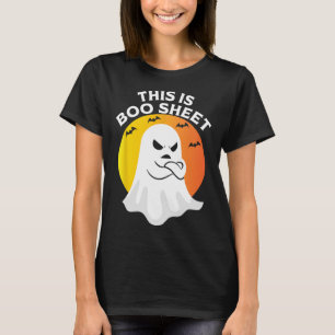 This Is Boo Sheet Ghost Retro Halloween Costume  T-Shirt
