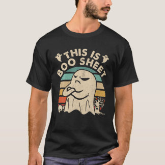 This Is Boo Sheet Ghost Retro Halloween Costume T  T-Shirt