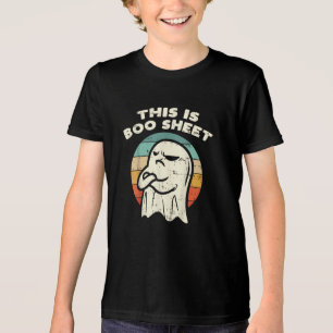 This is Boo Sheet Ghost Retro Halloween Costume Tri-Blend Shirt