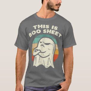 This Is Boo Sheet Ghost Retro Halloween Funny Cute T-Shirt
