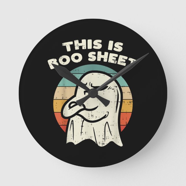 This Is Boo Sheet Ghost  Round Clock (Front)
