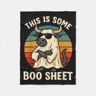 This is Boo Sheet Ghost Spooky Bull Halloween Fleece Blanket