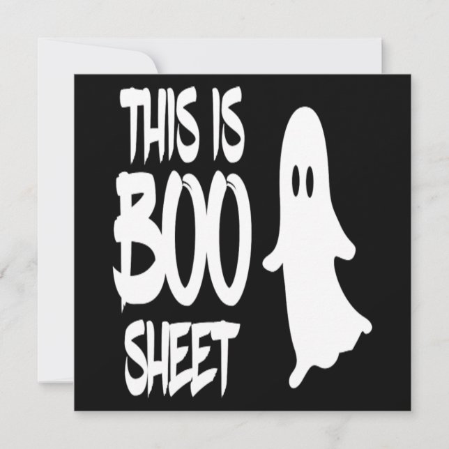 This Is Boo Sheet Ghost Spooky Halloween Gift Invitation (Front)
