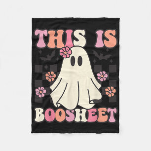 This Is Boo-sheet Halloween Ghost Costume Retro Gr Fleece Blanket