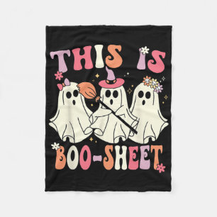 This Is Boo-sheet Halloween Ghost Costume Retro Gr Fleece Blanket