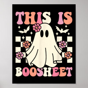 This Is Boo-sheet Halloween Ghost Costume Retro Gr Poster