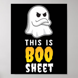This Is Boo Sheet T Shirt Funny Ghost Spooky Party Poster