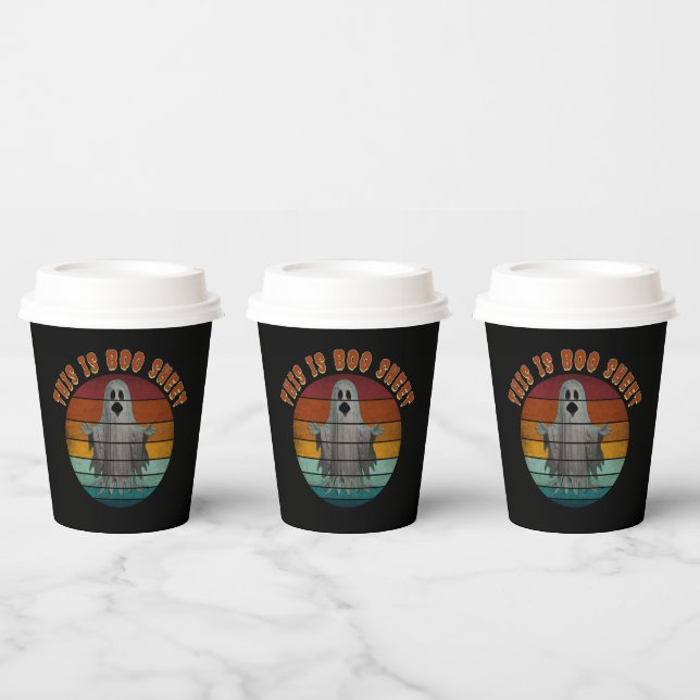 This Is Boo Sheet Vintage Ghost Paper Cups (Multi)