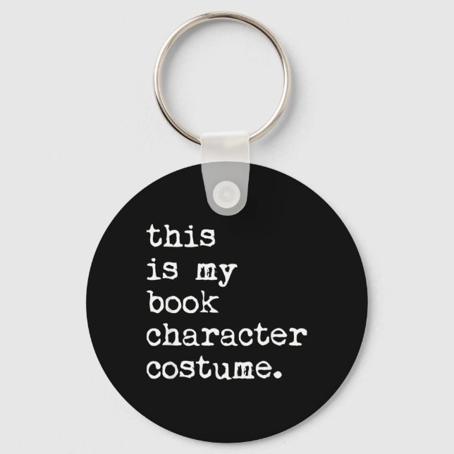 This is Book Character Costume Halloween Funny Key Ring (Front)