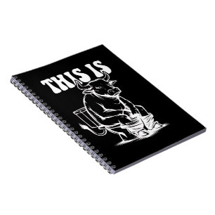 This Is Bull Is Sitting On A Toilet Funny Western  Notebook