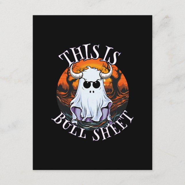 This is bull sheet - funny boo sheet enclosure card (Front)