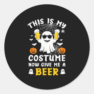 This is costume give beer boosch-beer halloween classic round sticker
