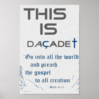 This Is DaÇade Poster (Blue and Black, Canvas)