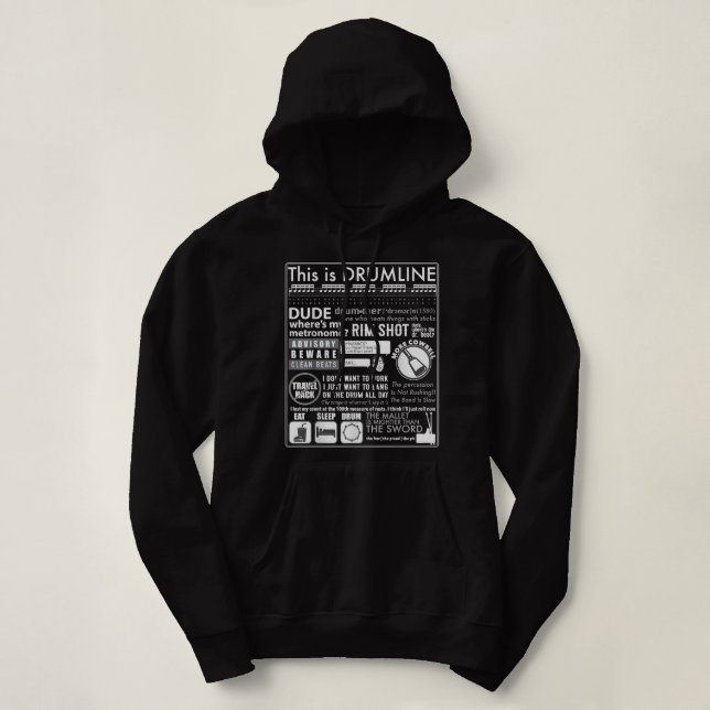 This Is Drumline - Funny Drum Line Sayings _ Memes Hoodie (Design Front)