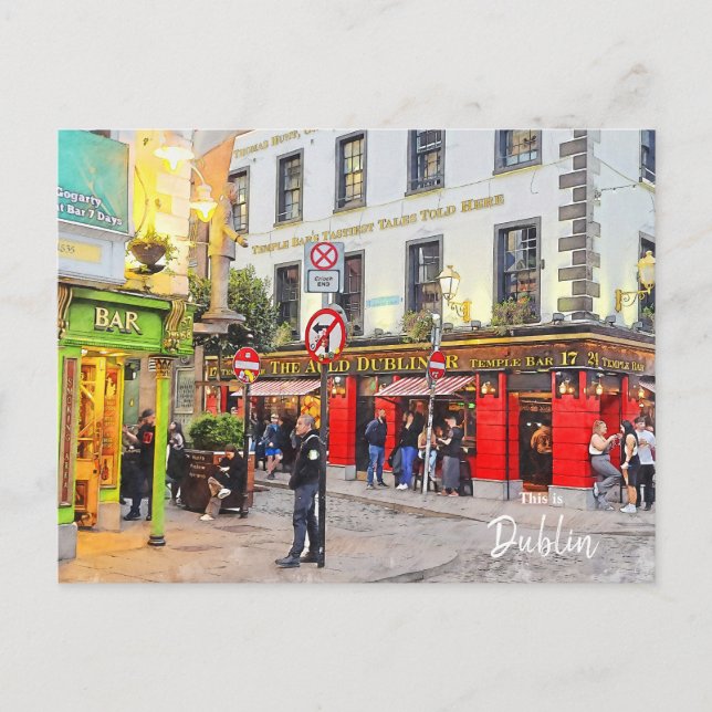 This is Dublin-Ireland Postcard (Front)