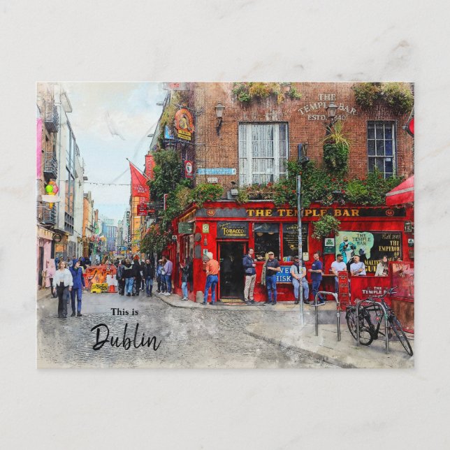 This is Dublin-Ireland Postcard (Front)
