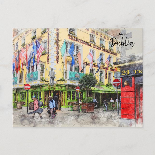 This is Dublin-Ireland Postcard (Front)