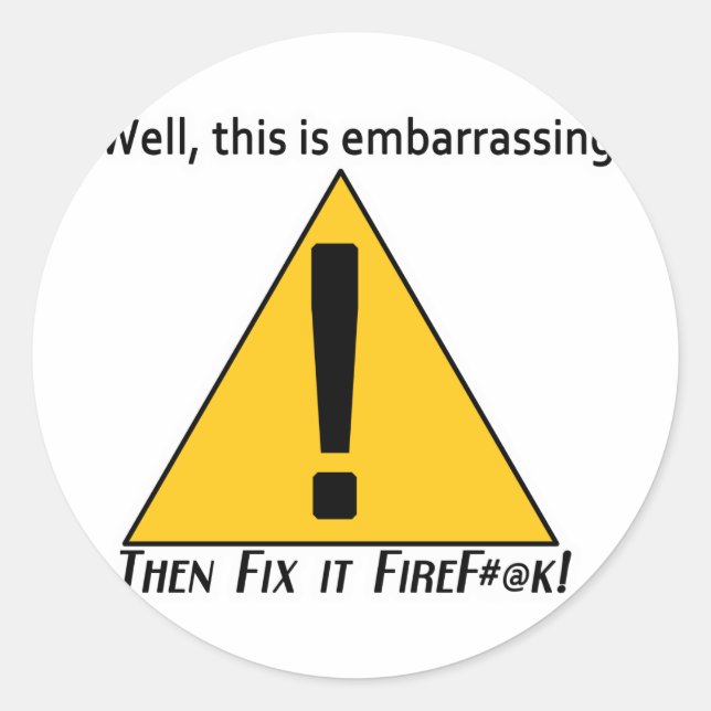 This is Embarrassing 2 Classic Round Sticker (Front)