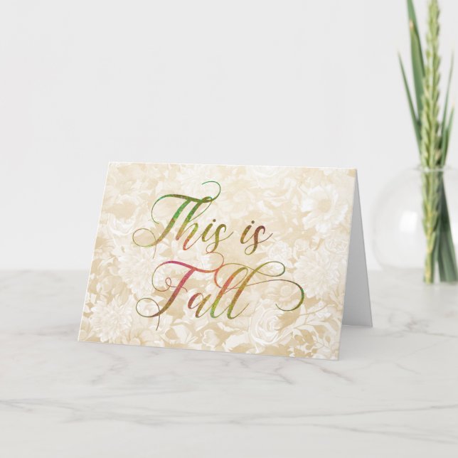 This is Fall Gold Watercolor Greeting Card (Front)